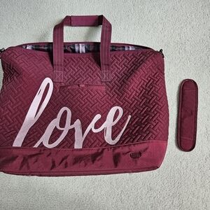 Lug Ariel love tote wine red